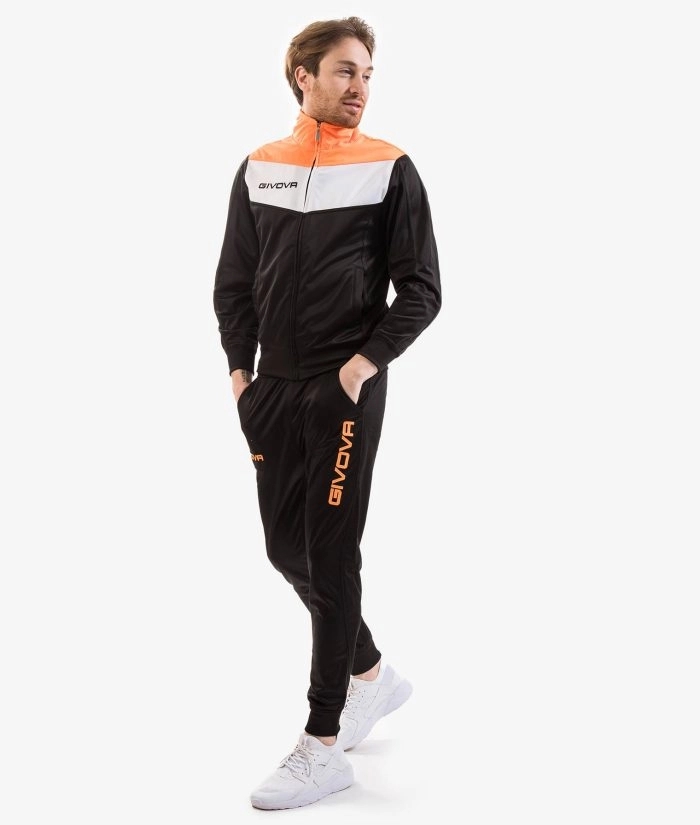 Givova Tuta Campo trening unisex negru-portocaliu fluorescent 1028 demo