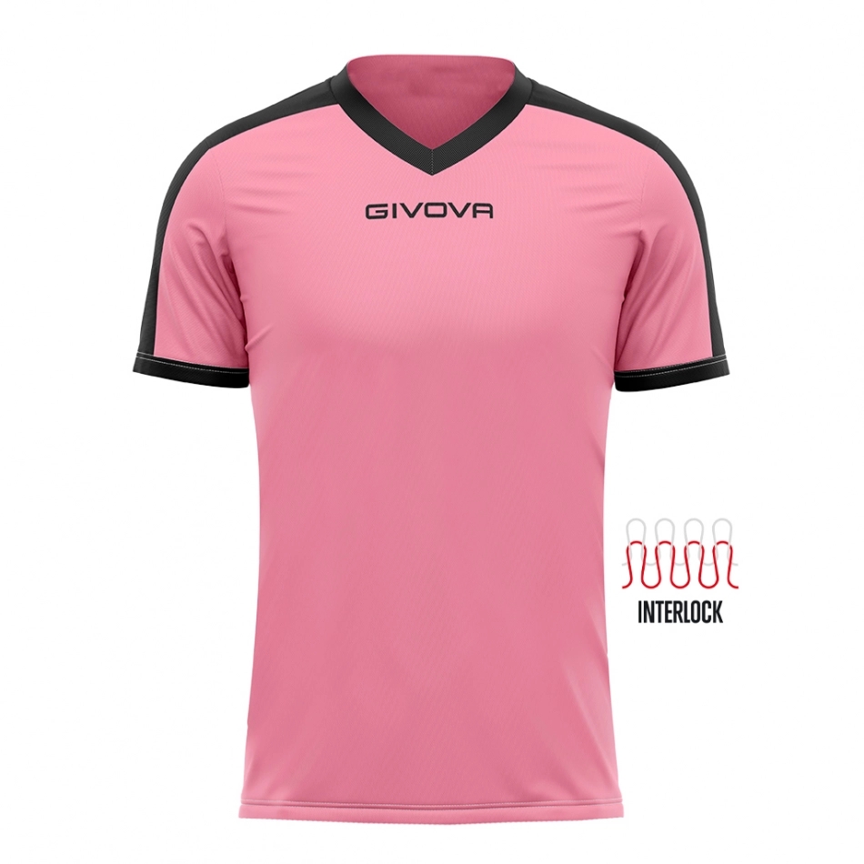 Givova Revolution tricou roz-negru 1110 demo