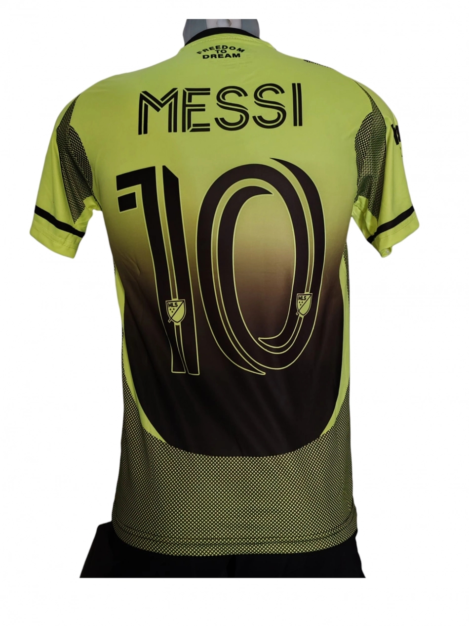 Replica Inter Miami Messi echipament galben-negru demo